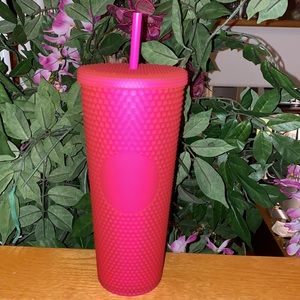 ☕️Starbucks jelly hot pink studded tumbler